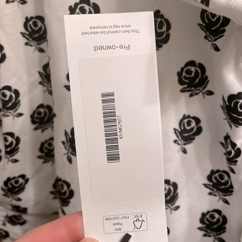 KENZO ASYMMETRICAL ROSE PATTERN DRESS - Picture 8 of 10